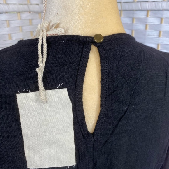 NWT Hem & Thread Bohemian Embroidered Top Lantern Sleeve Style Blouse - Picture 13 of 13